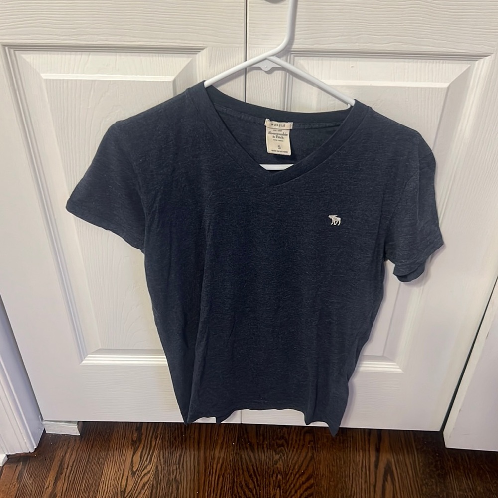 Abercrombie & Fitch Blue V-Neck T-Shirt